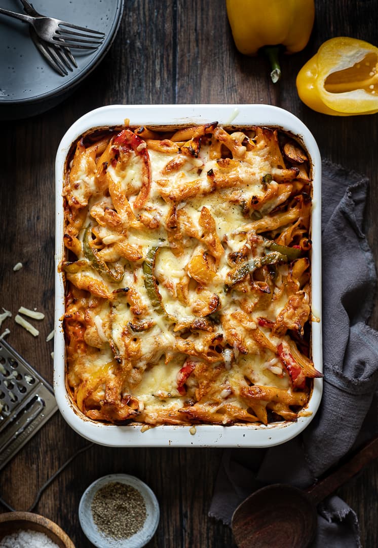 Chicken Fajita Pasta Bake